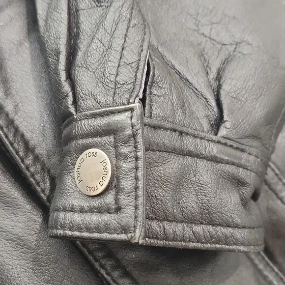 Vintage 90s Joshua Ross Genuine Leather Bomber Jacket – Black – Men’s XL - Picture 11 of 13